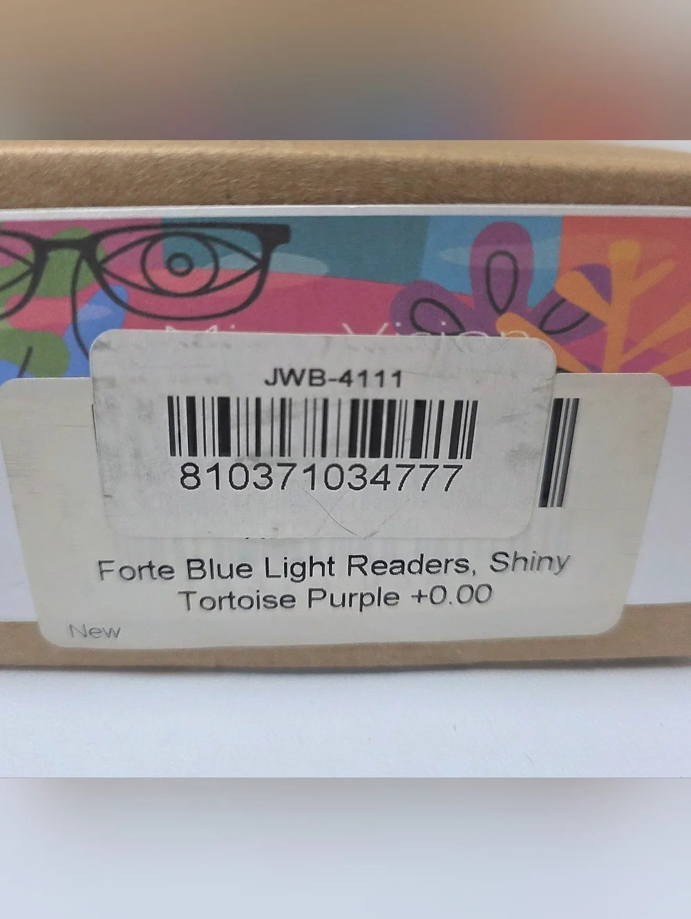 MicroVision Optical Forte Blue Light Readers Shiny Tortoise Purple +0.00 New